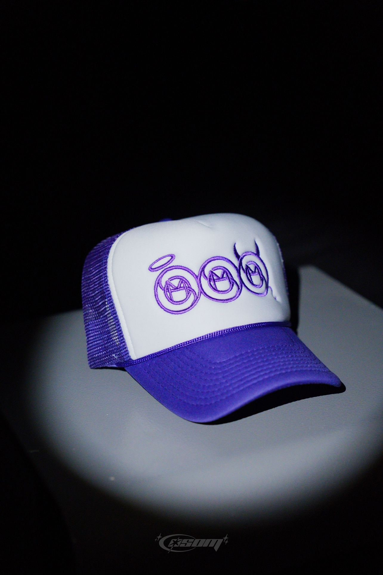 Purple "Sacred & Sinful" Trucker Hat