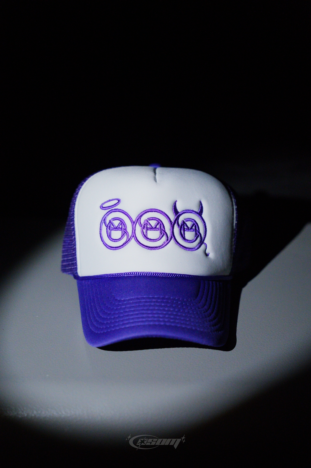 Purple "Sacred & Sinful" Trucker Hat