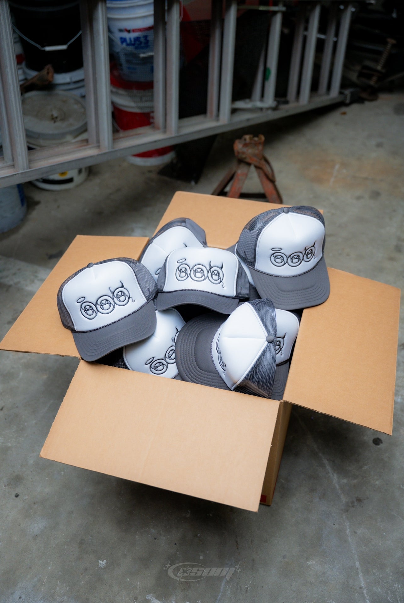 Gray "Sacred & Sinful" Trucker Hat